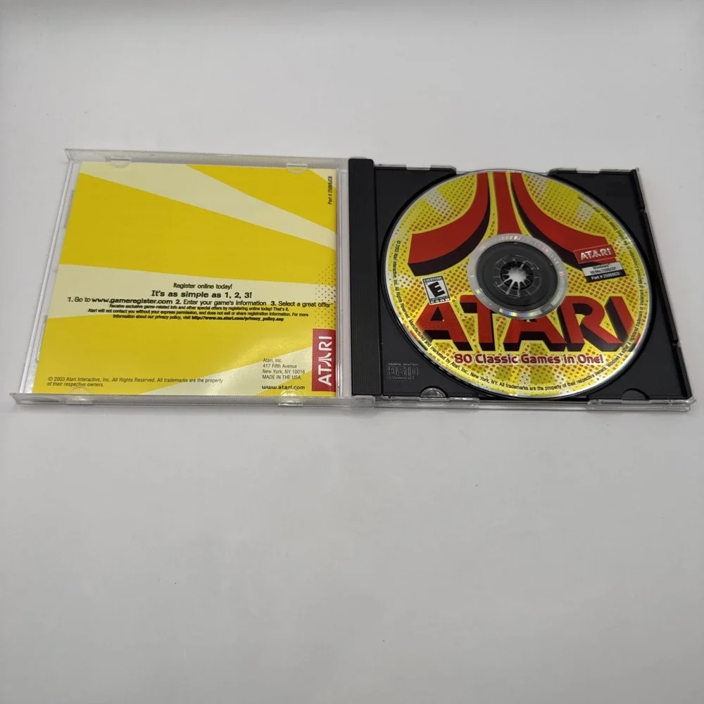 Vtg 2003 Atari 80 Classic Games in One PC CD ROM Software Computer Video Games